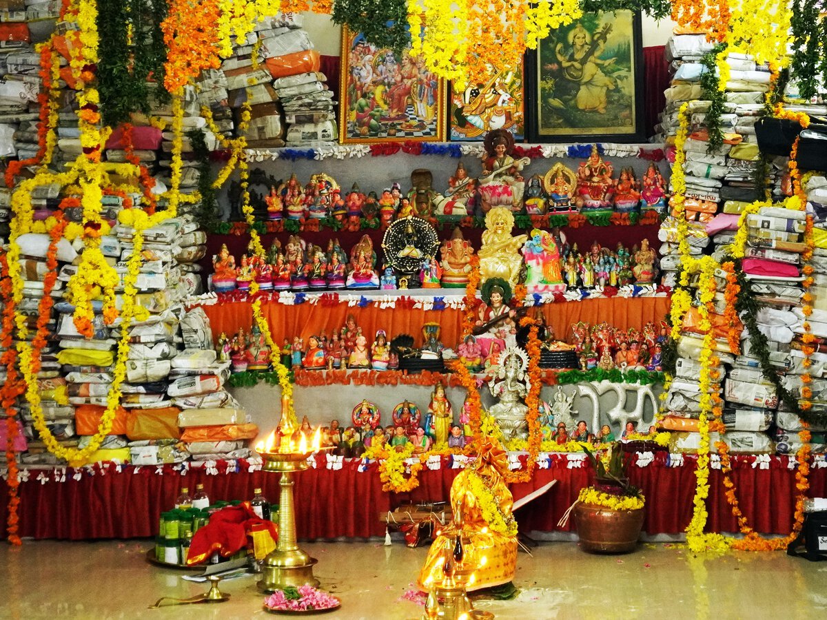 Traditional Navratri Golu decorations